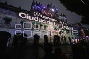 VIDEOMAPPING . PUEBLA CIUDAD DE GUARDIANES