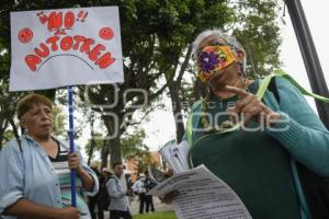 TLAXCALA . MANIFESTACIÓN . AUTOTREN