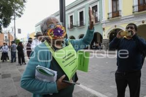 TLAXCALA . MANIFESTACIÓN . AUTOTREN