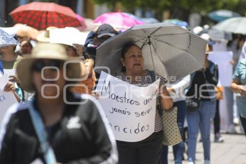 TLAXCALA . MANIFESTACIÓN DOCENTES