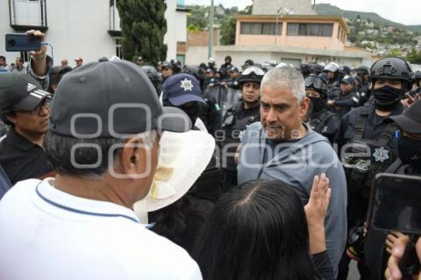 TLAXCALA . MANIFESTACIÓN . CIERRE VIALIDAD