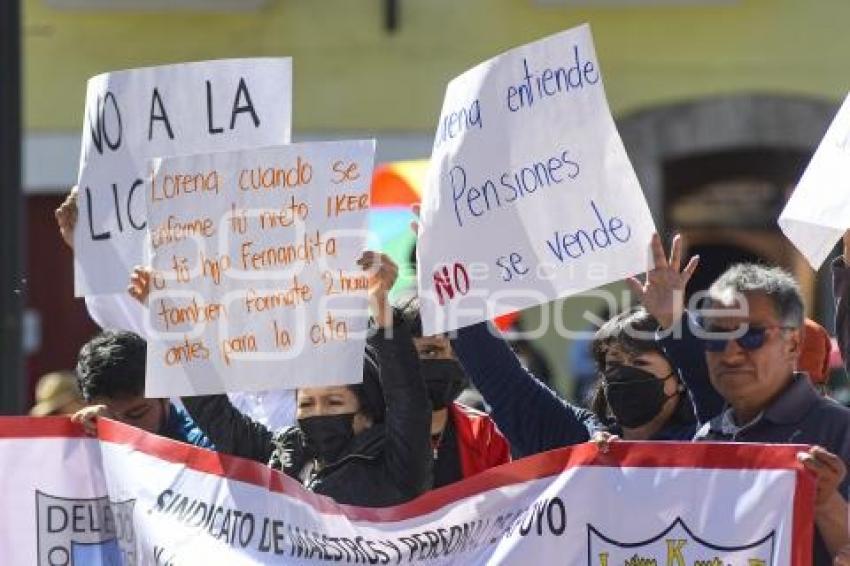 TLAXCALA . MANIFESTACIÓN SINDICATOS