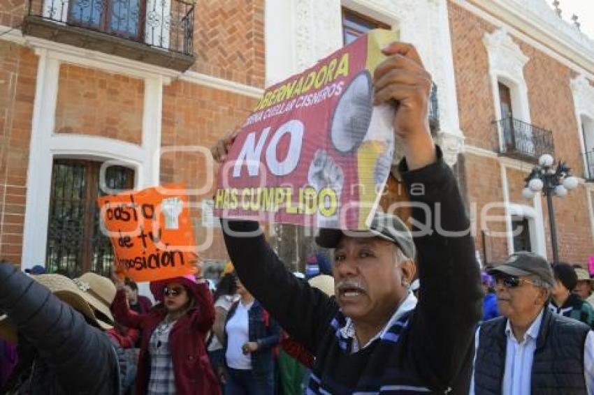 TLAXCALA . MANIFESTACIÓN SINDICATOS