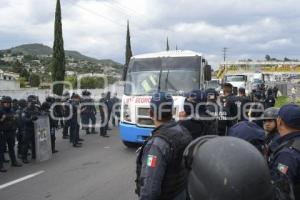 TLAXCALA . MANIFESTACIÓN . CIERRE VIALIDAD