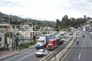 TLAXCALA . MANIFESTACIÓN . CIERRE VIALIDAD