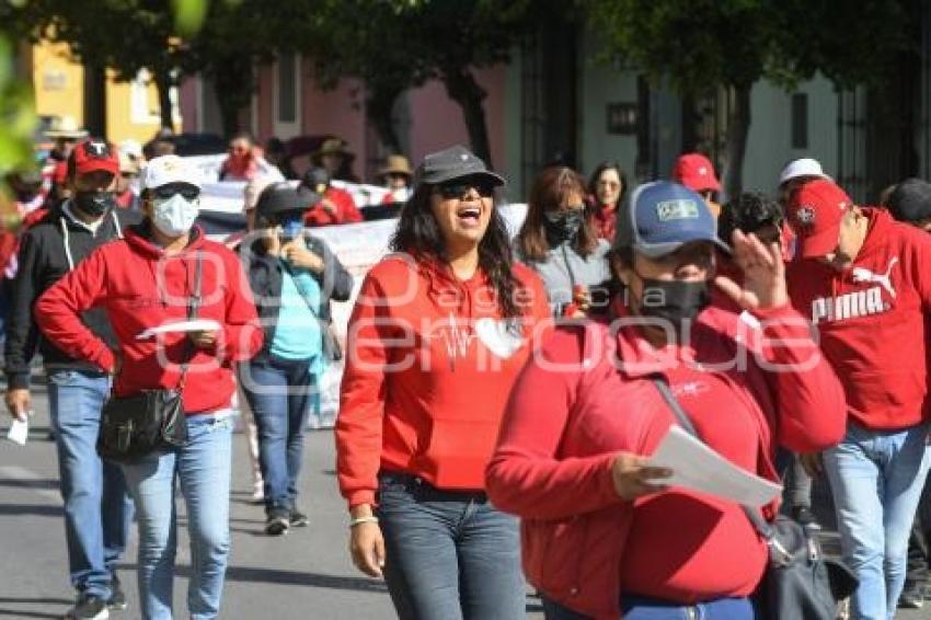 TLAXCALA . MANIFESTACIÓN SINDICATOS