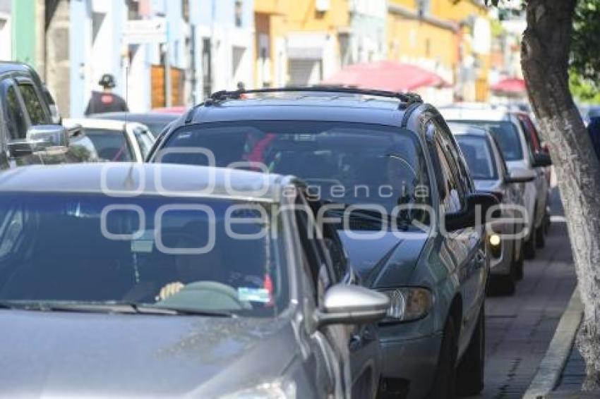 TLAXCALA . BLOQUEO CALLES