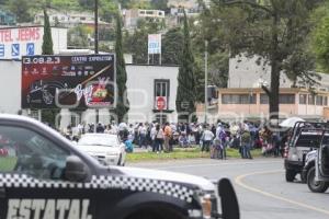 TLAXCALA . MANIFESTACIÓN . CIERRE VIALIDAD