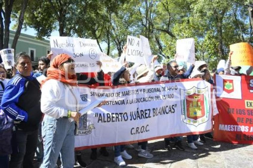 TLAXCALA . MANIFESTACIÓN SINDICATOS