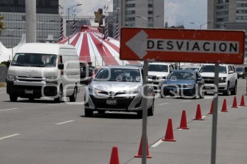 CIERRE DE CARRIL ATLIXCÁYOTL