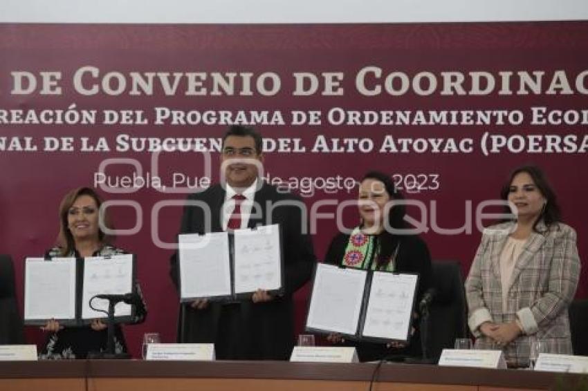 GOBIERNO ESTATAL . FIRMA DE CONVENIO