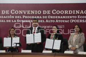 GOBIERNO ESTATAL . FIRMA DE CONVENIO