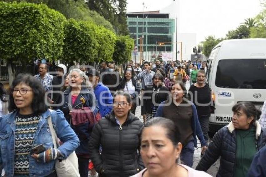 TLAXCALA . MANIFESTACIÓN SINDICATOS