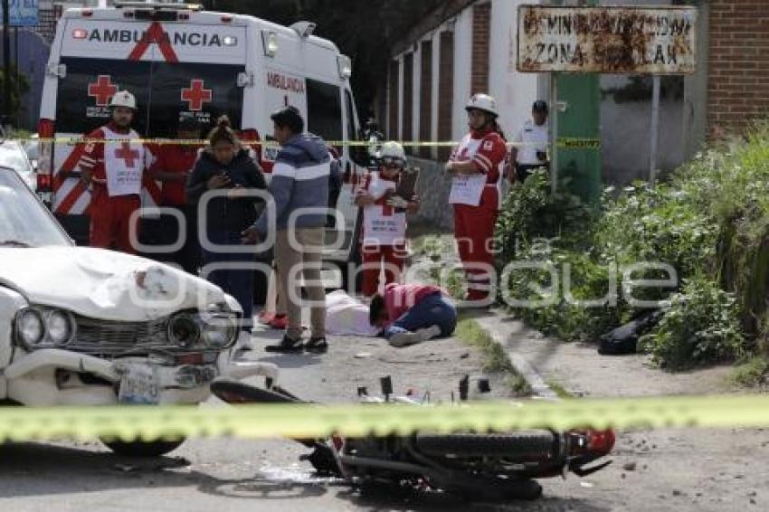 TLAXCALA . ACCIDENTE MOTOCICLISTA