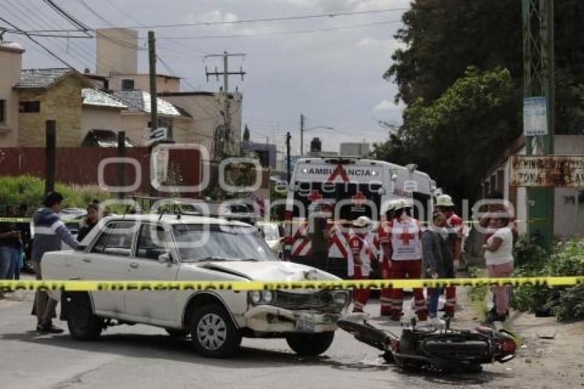 TLAXCALA . ACCIDENTE MOTOCICLISTA