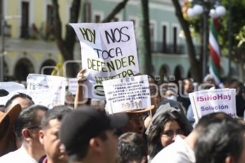 TLAXCALA . MANIFESTACIÓN BURÓCRATAS
