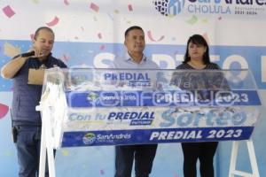 SAN ANDRÉS CHOLULA . SORTEO PREDIAL