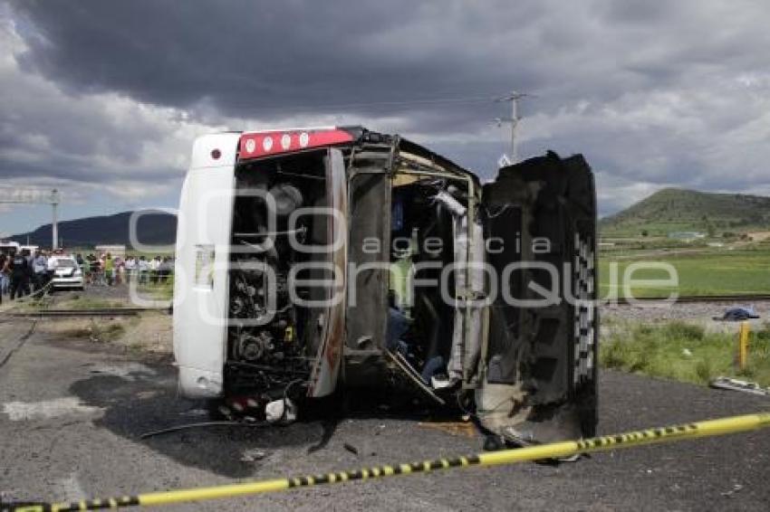 TLAXCALA . ACCIDENTE AUTOBÚS