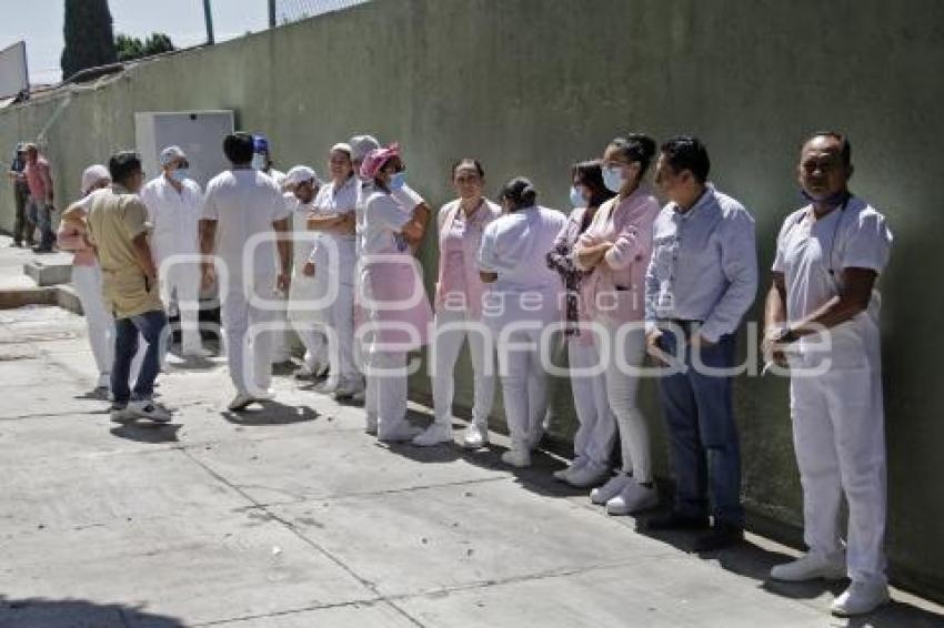 SIMULACRO DE SISMO . HOSPITAL IMSS