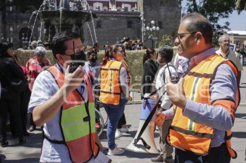 SIMULACRO DE SISMO . AYUNTAMIENTO