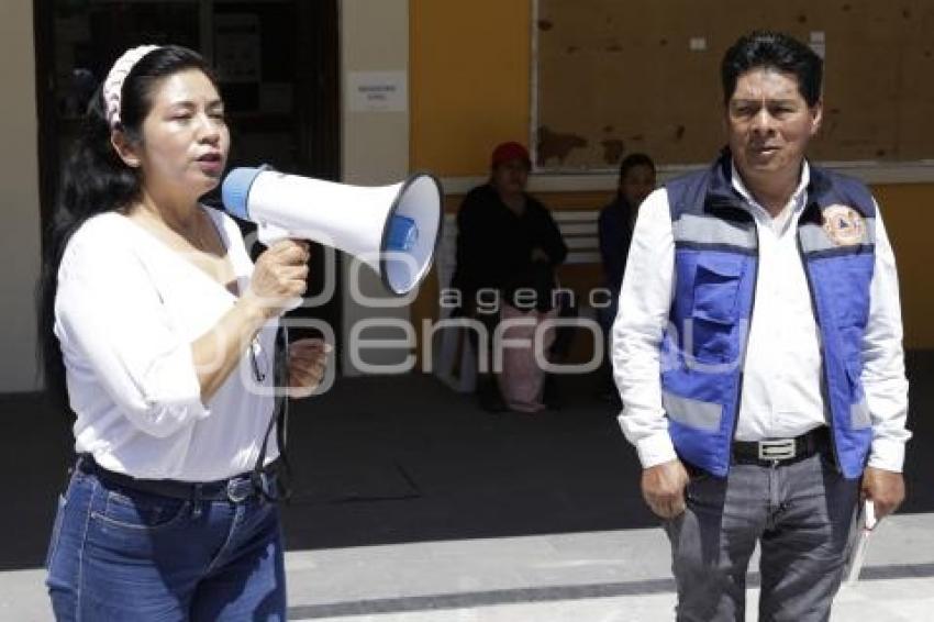 SAN ANDRÉS CHOLULA . SIMULACRO SISMO