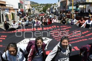 TLAXCALA . MANIFESTACIÓN NORMALISTAS