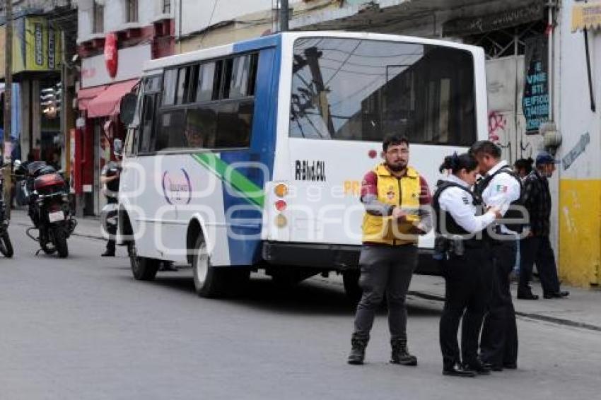 ATROPELLADA . TRANSPORTE PÚBLICO