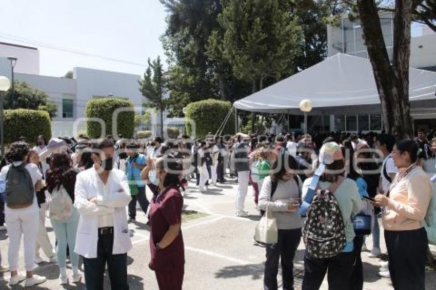 SIMULACRO SISMO . FACULTAD MEDICINA