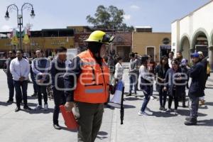 SAN PEDRO CHOLULA . SIMULACRO SISMO