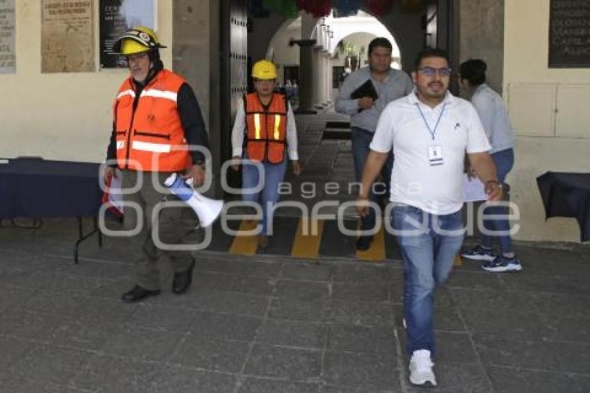 SAN PEDRO CHOLULA . SIMULACRO SISMO