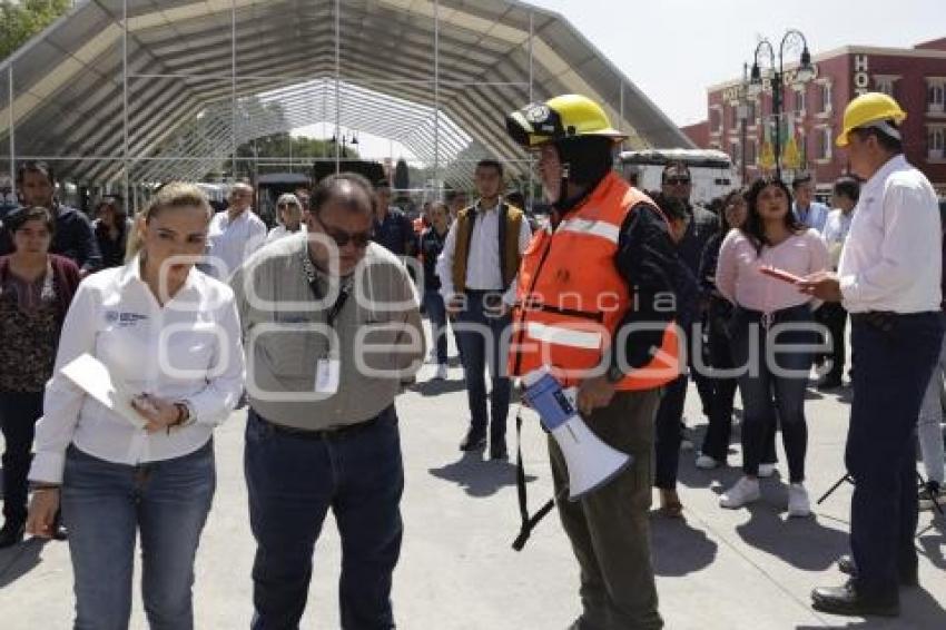 SAN PEDRO CHOLULA . SIMULACRO SISMO