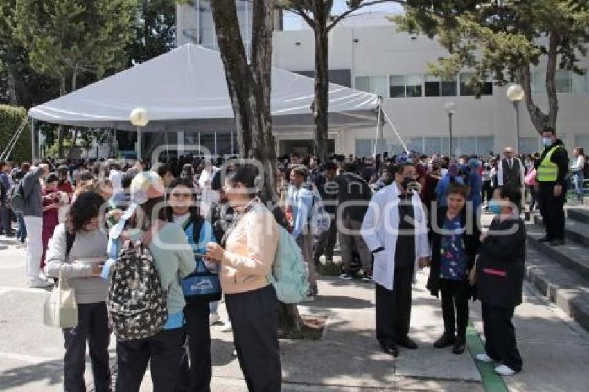 SIMULACRO SISMO . FACULTAD MEDICINA