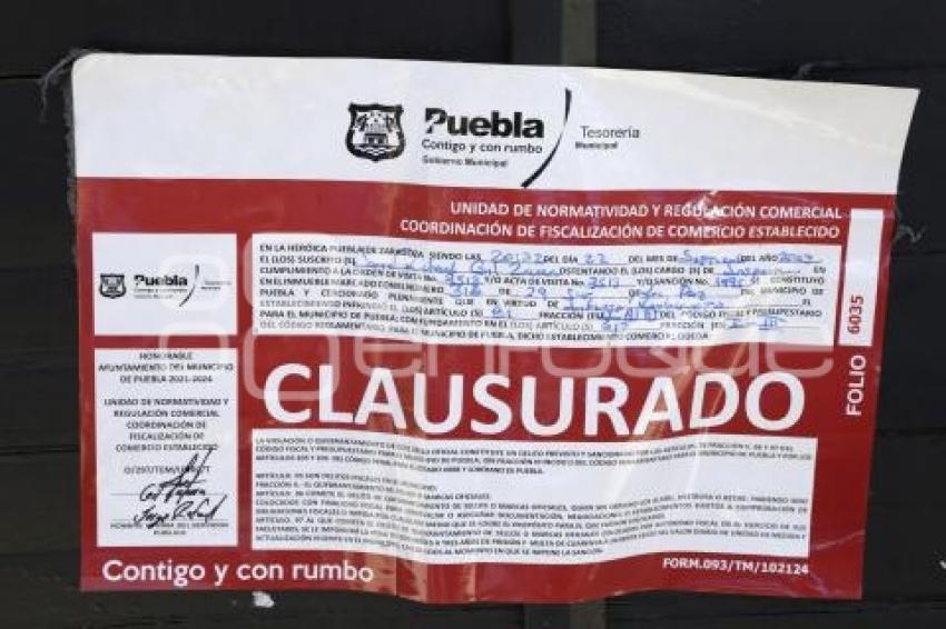 ESTABLECIMIENTO CLAUSURADO