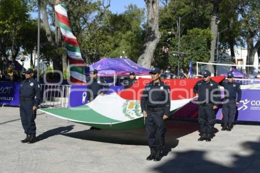 TLAXCALA . IZAMIENTO BANDERA