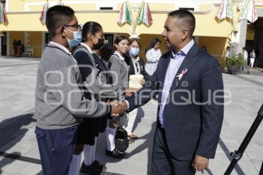 SAN ANDRÉS CHOLULA . CEREMONIA CÍVICA