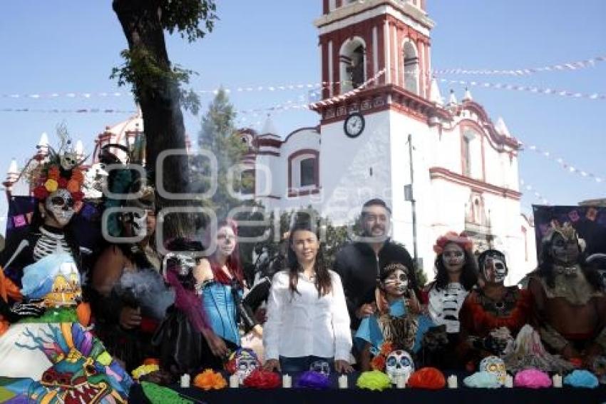 SAN PEDRO CHOLULA . DESFILE DE CATRINAS