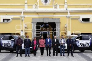 SAN ANDRÉS CHOLULA . ENTREGA DE PATRULLAS