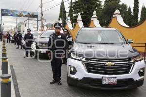 SAN ANDRÉS CHOLULA . ENTREGA DE PATRULLAS