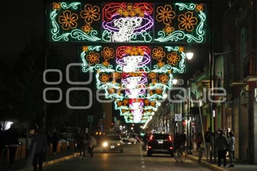 SAN PEDRO CHOLULA . ILUMINACIÓN DÍA DE MUERTOS