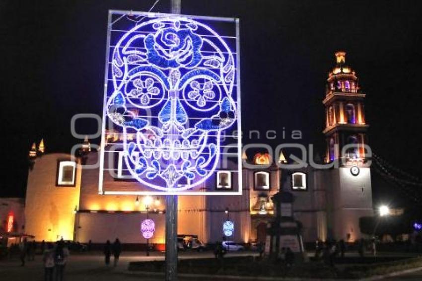 SAN PEDRO CHOLULA . ILUMINACIÓN DÍA DE MUERTOS 