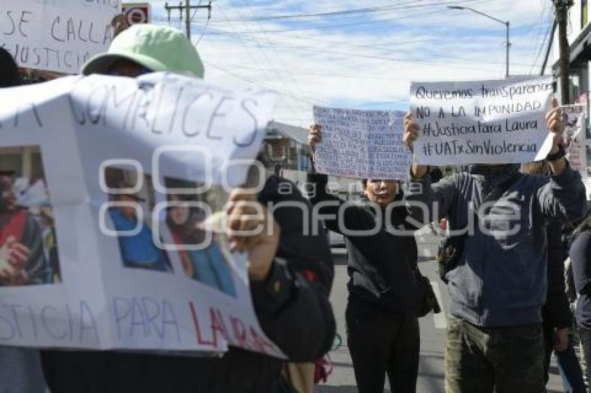 TLAXCALA . MANIFESTACIÓN ALUMNOS