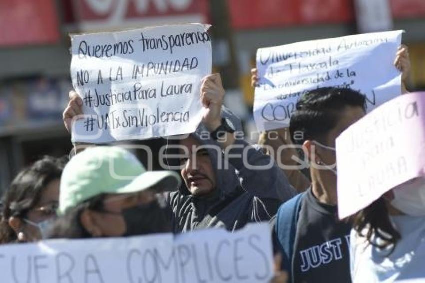 TLAXCALA . MANIFESTACIÓN ALUMNOS