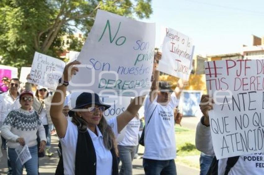 TLAXCALA . MANIFESTACIÓN PODER JUDICIAL