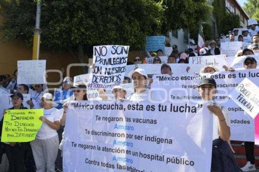 TLAXCALA . MANIFESTACIÓN PODER JUDICIAL