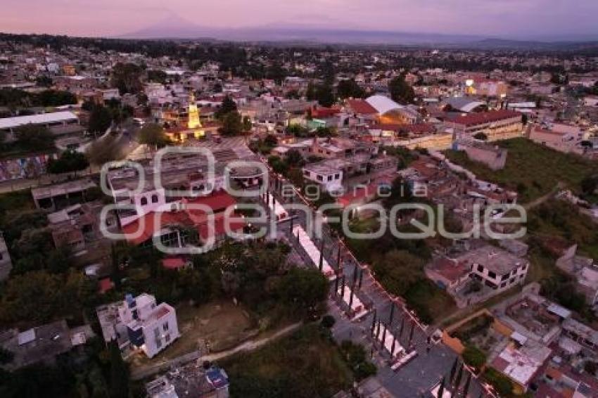 TLAXCALA . ESCALINATAS LOS HÉROES