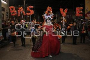 SAN PEDRO CHOLULA . DESFILE DE CATRINAS