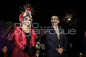 SAN PEDRO CHOLULA . DESFILE DE CATRINAS