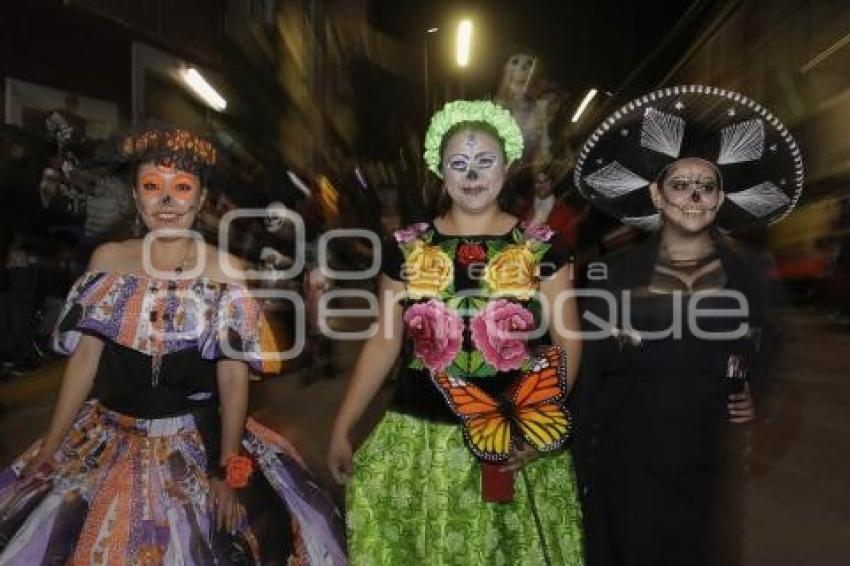 SAN PEDRO CHOLULA . DESFILE DE CATRINAS