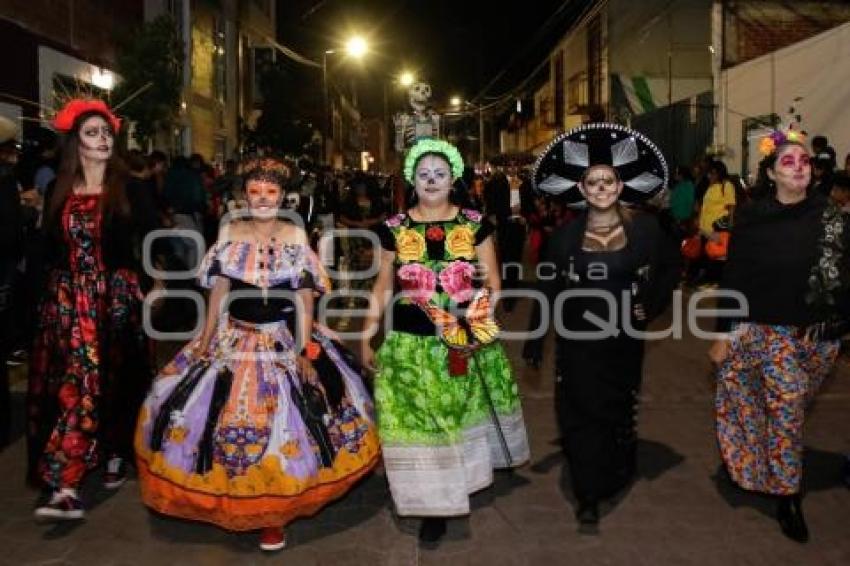 SAN PEDRO CHOLULA . DESFILE DE CATRINAS