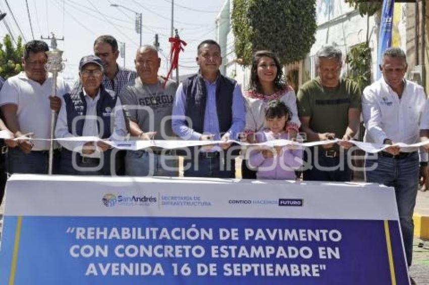 SAN ANDRÉS CHOLULA . REHABILITACIÓN CALLES